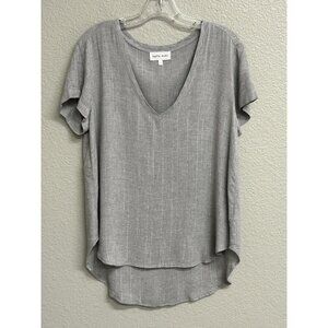 Bella Dahl Gray V-Neck Blouse